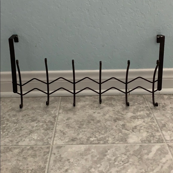 Unique Shaped Brown Over the Door Hanger.